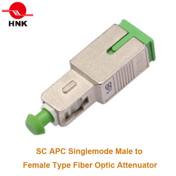 Sc / APC Singlemode macho a hembra Tipo de enchufe Atenuador de fibra óptica